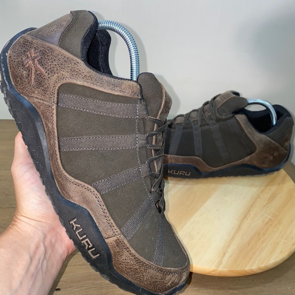 Kuru Chicane Shoes Mens 10.5 US Leather Woodstock Brown Hike Comfort Walk Casual - Picture 1 of 16